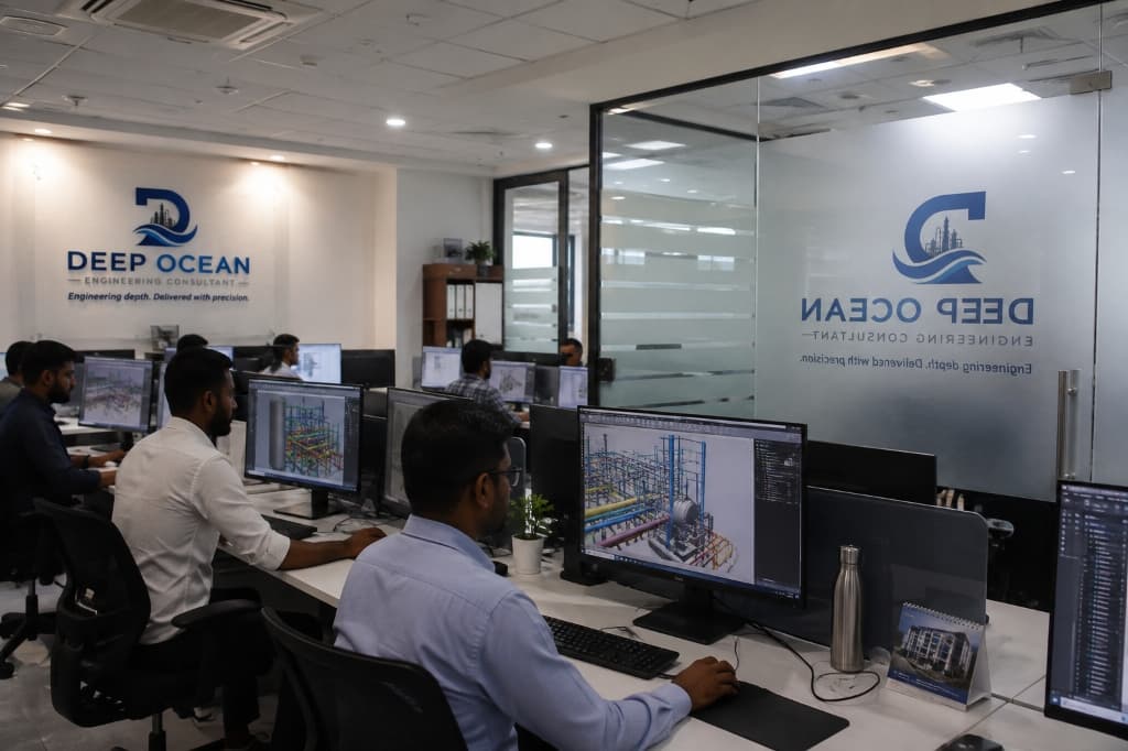 Deep Ocean engineers performing multi-discipline plant coordination and review